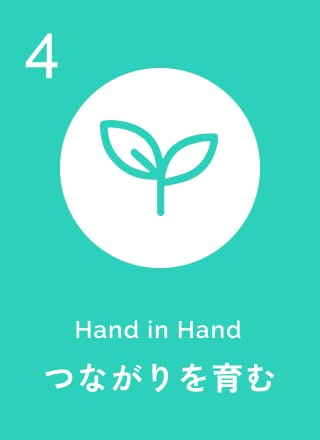 FRIENDSHIP CREDOの4つ目、「つながりを育む」のロゴ